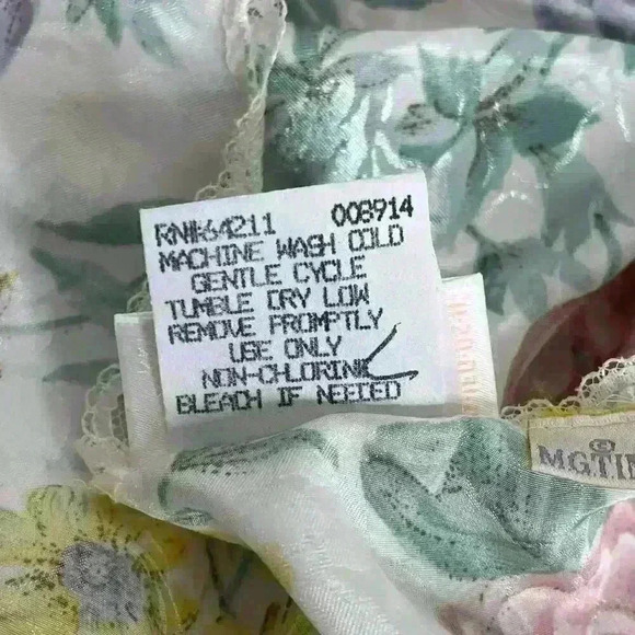 Adonna Vintage Floral Lace Trim Robe Kimono Style Belted Housecoat Size 1X - Picture 9 of 12